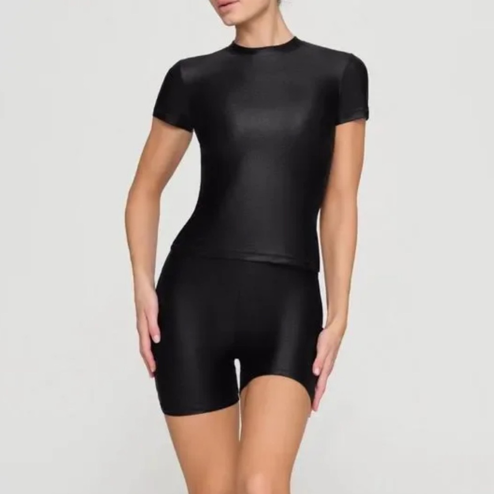 Skims Shine Spandex Jersey T-shirt